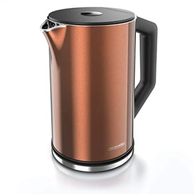 Immagine di arendo Bollitore Acqua Elettrico da 1.5L 2200W Eco Controllo Temperatura Regolabile 40 100C Parete Doppia in Acciaio Inossidabile Senza BPA Rame