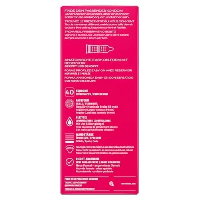 Immagine di Durex Pleasure Me Preservativi con nervature e gommini per una maggiore stimolazione, confezione da 40 pezzi