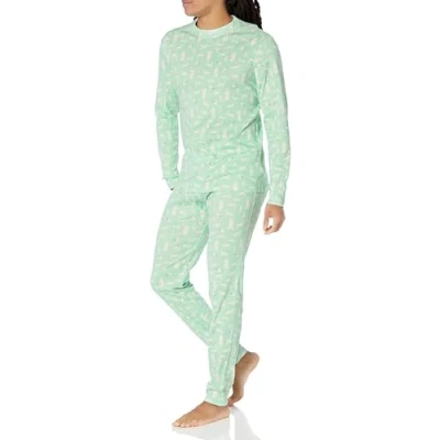Immagine di Amazon Essentials Set Pigiama in Maglia Uomo, Verde Menta Animali della Foresta, 4XL Plus