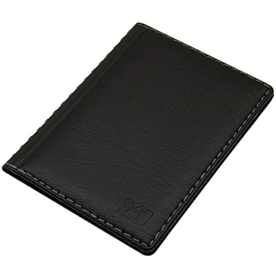 Immagine di Porta carte d&#039;identità e di credito con 12 scomparti MJ Design Germany Made in UE diversi colori designs (Design 3 / Nero)
