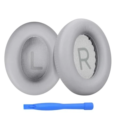 Immagine di Cuscinetti Auricolari di Ricambio per Bose NC700 / 700 Noise Cancelling Cuffie MMOBIEL Memory Foam e Protein PU Padiglioni Grigio Chiaro