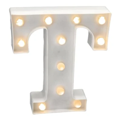 Immagine di JANDEI Lettere LED, Numeri Luminosi, Figura a Cuore, 22cm, con Luce Calda per Decorazione e Atmosfera, Luci Notturne Scrivania, Compleanni, Matrimoni, Vetrine. Funzionano batterie AA (T)