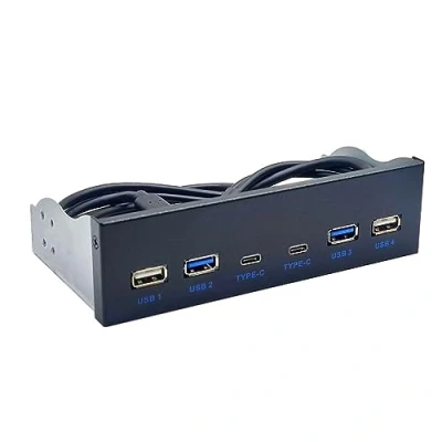 Immagine di Chenxi Studio Hub USB C Floppy Pannello frontale 2 porte + 3.2 tipo 19 pin connettore per CD ROM da 5,25 pollici Desktop