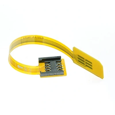 Immagine di Cablecc GSM CDMA Standard UIM Kit scheda SIM da maschio a femmina Prolunga cavo FPC piatto morbido 10 cm FBA EP 084 estensione della garanzia