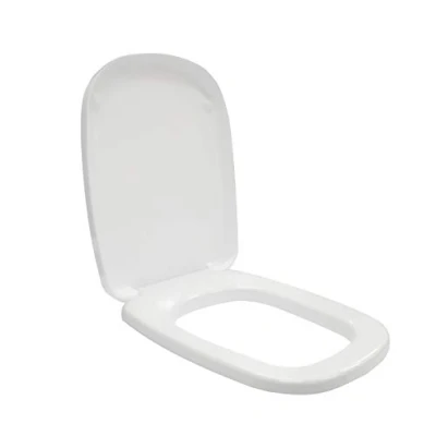 Immagine di Ideal Standard Fleo, Copriwater avvolgente a chiusura normale, Copri wc squadrato con cerniere incluse compatibile, Bianco
