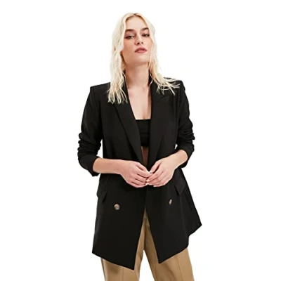 Immagine di Trendyol Nero Giacca Blazer Craissile Oversize Black Button, 70 Donna