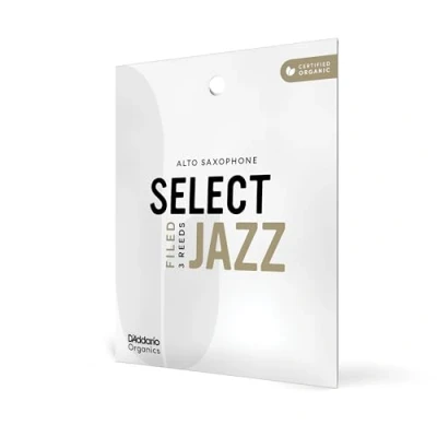 Immagine di Ance D&#039;Addario Organic Select Jazz, taglio francese, per sax alto, durezza 3 Soft, con custodie singole, confezione da