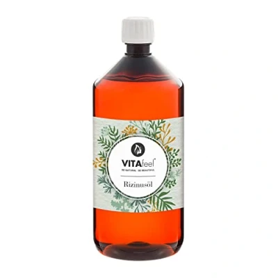 Immagine di olio di ricino MeaVita 100% puro spremuto a freddo, qualità premium, 1 confezione (1 x 1000 ml)