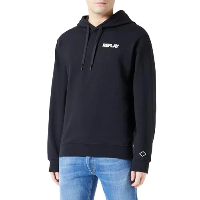 Immagine di Replay MIT Logoprint Felpa con cappuccio, Uomo, Taglia: XXL, Black