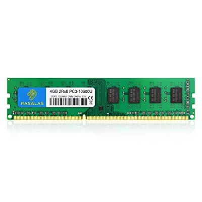 Immagine di Rasalas 4GB DDR3 PC3 10600 1333Mhz 10600U RAM 2Rx8 Udimm 1.5V DIMM CL9 240 pin Memorie Modulo per Desktop Computer