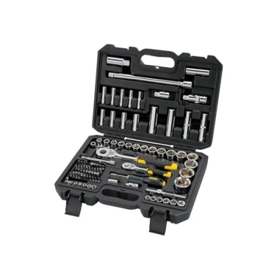 Immagine di Stanley Confezione DI bussole 1 Cricchetto 72 denti ¼ ½ 41 punte avvitamento SET 96 PZ STMT17379