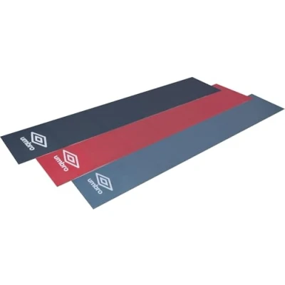 Immagine di Umbro Set di 3 fasce fitness multifunzionali livelli resistenza 4,5 kg, 6,75 kg e 9 resistente nastro terra resistance nero/rosso/blu