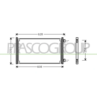 Immagine di PRASCO FT133C005 Condensatore 15 Alluminio 612 FIAT: Punto II Hatchback