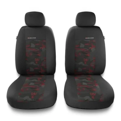 Immagine di Mossa coprisedili anteriori compatibili con Ford Fiesta MK5, MK6, MK7, MK8 (1999 2019) fodere sedili set auto universali 2UNE RD