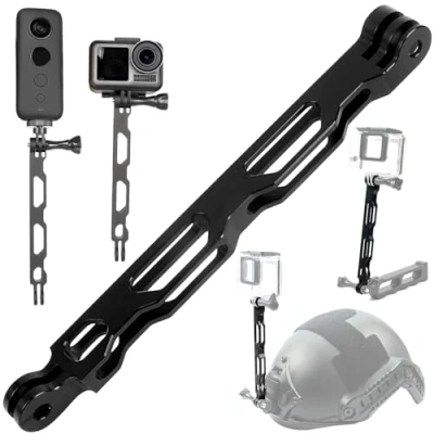 Immagine di Braccio in Metallo Estensione, di Estensione del Supporto Casco, Casco Accessori Gopro, per Gopro Hero 8/7/6/5/4/3 e Fotocamera d&#039;Azione