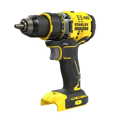 Immagine di Stanley FATMAX Trapano avvitatore senza fili, 18 V, agli ioni di litio 80 Nm, motore BRUSHLESS a 2 velocità, 2100 giri/min con 1 valigetta batteria e caricabatterie, gamma V20
