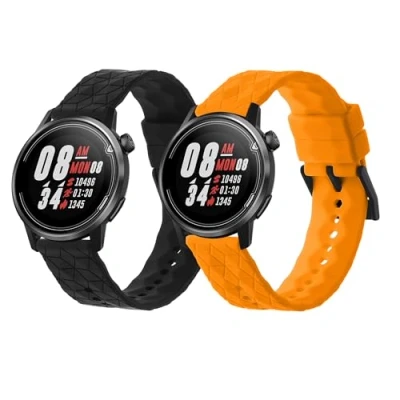 Immagine di kwmobile 2X Cinturino TPU Silicone Fibbia Compatibile con COROS Pace 2 / Apex (42mm) Cinturini 14 22 cm