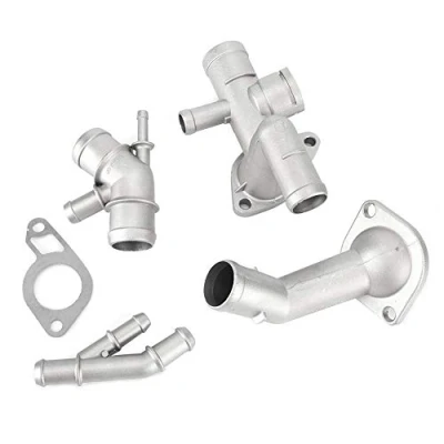 Immagine di kit per flangia refrigerante, 4 pezzi/set in alluminio, tubo refrigerante motore, flangia, Fit 1,8 T 2000 2005 06A121132A.