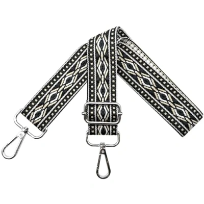 Immagine di Tracolla per Borsa Donna Regolabile, Cinghie Colorata, Tracolle Larga 3.8cm con Argento Moschettoni Crossbody Accessori, Nero, N7