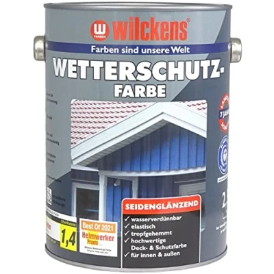 Immagine di Wilckens 11135400080 Vernice resistente alle intemperie, 2,5 l, colore rosso svedese