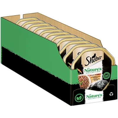Immagine di Sheba Nature`s Collection in salsa Finissimo cibo umido per gatti nella ciotola Variazione pollame 32 x 85 g