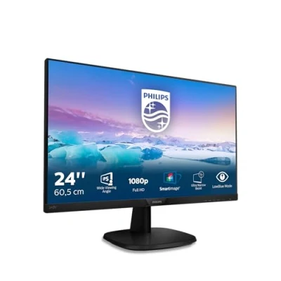 Immagine di Philips 243V7QJABF Monitor 24&quot; LED IPS FHD, 4 ms, 3 Side Frameless, Low Blue, Flicker Free, HDMI, Display Port, VGA, Casse Integrate, Attacco VESA, Nero