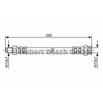 Immagine di BOSCH 1 987 476 876 Tubi Freno 222 M10x1 FIAT: Punto II Hatchback, Panda 500 LANCIA: Ypsilon II, Musa, DELTA 3