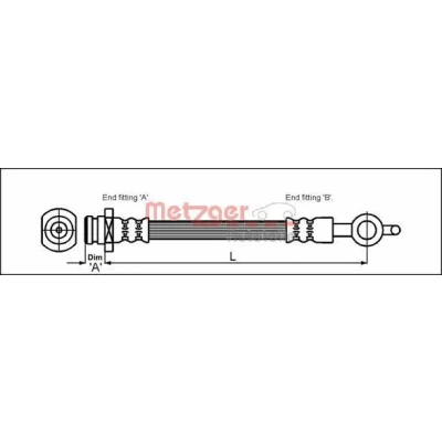 Immagine di METZGER 4112832 Tubi Freno 180 OPEL: Frontera B SUV