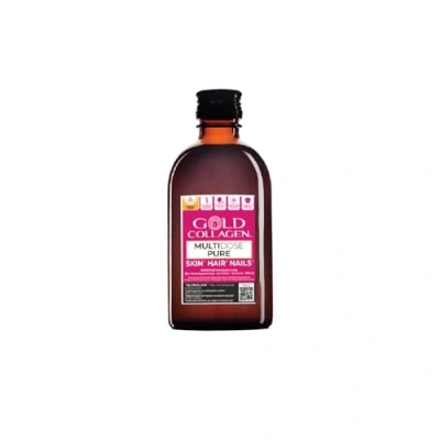 Immagine di GOLD COLLAGEN Multidose Pure Collagene Integratore con Biotina Crescita Capelli Pelle Unghie, Umore Energia e Sistema Immunitario Vitamina C, Marino Acido Ialuronico Zinco 300ml