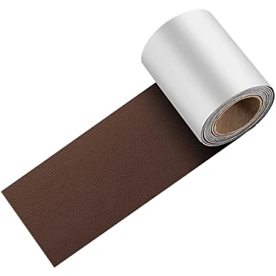 Immagine di GELAISI 7.6 * 152 cm kit di toppe in pelle PVC,effectto bovina,riparazione per divano,crepe,scottature,accessori sedili auto（Marrone）
