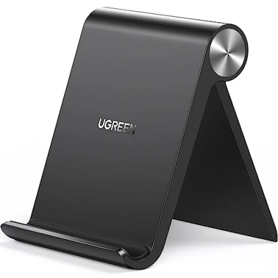 Immagine di UGREEN Porta Cellulare Tavolo, Supporto Telefono Scrivania Portatile Regolabile 100, Compatible con iPhone 16 15 14 13 Serie, Galaxy S24 S23 A54 A34 A14, Redmi 12 10 Note 12, Fino a 7.9&quot;, Nero