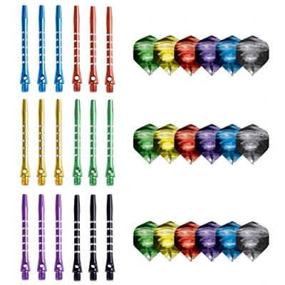 Immagine di Bncxdc Freccette Professionali Punta plastica, Freccette, 18 Set steli per in Metallo universali, Kit di Accessori Assortiti, Raccordo Lancio del Filo