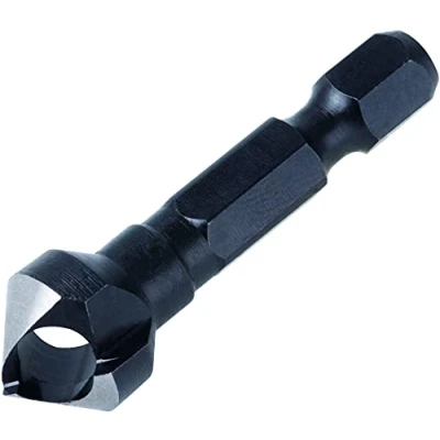Immagine di wolfcraft Svasatore trasversale, Ø 12 mm, codolo esagonale I 4372000 Per la sbavatura e svasatura di fori in legno, metallo non ferroso plastica