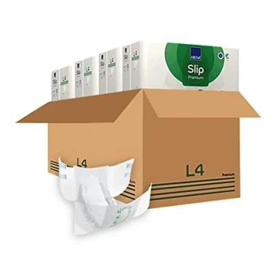 Immagine di ABENA Slip Premium All In One Assorbenti per incontinenza uomini e donne, marchio ecologico, uomini, taglia L, 4, vita 100 150 cm, assorbimento 4000 ml, 4 confezioni da 18 pezzi,