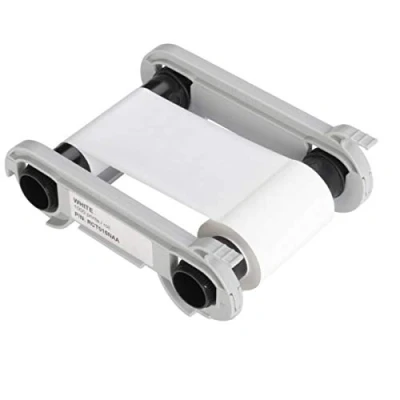 Immagine di Nastro bianco compatibile RCT015NAA per stampanti Duplex Evolis Primacy Zenius Edikio Flex 1000 Immagini