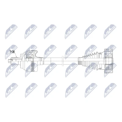 Immagine di NTY NPW VW 241 Albero motore / Semiasse Assale posteriore Sx 660mm Trasmissione automatica