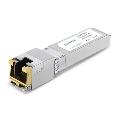 Immagine di QSFPTEK 10G SFP+ RJ45 Modulo, 10GBASE T Mini GBIC Copper Transceiver per Cisco SFP S, Ubiquiti UF 10G, Netgear, D Link, Mikrotik, Supermicro, Linksys, Altri Switch Aperti, Fino a 30m