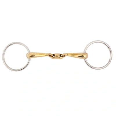 Immagine di BR Filetto ad anelli sciolto a doppio snodo Soft Contact bocchino curvo 16mm 13,5 1 Colore