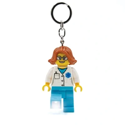Immagine di LEGO Iconico Dottore Portachiavi Torcia Altezza 76 mm (KE184) 2 batterie CR2025 incluse