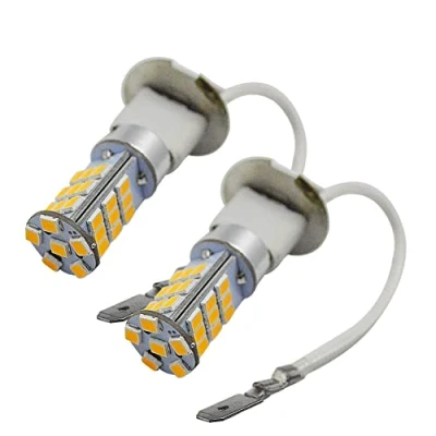 Immagine di Ruiandsion 2 lampadine LED H3, 12 24 V, super luminose, 2835 33SMD, chip di ricambio per fendinebbia o luci diurne