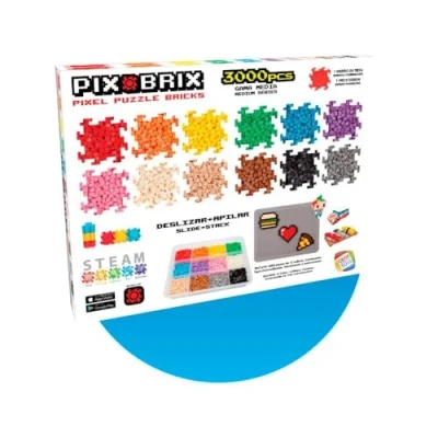 Immagine di Cefa Toys PIX BRIX PIXEL ART SET 3000 PEZZI COLORI ASSORTITI GAMMA MEDIA, PICCOLO
