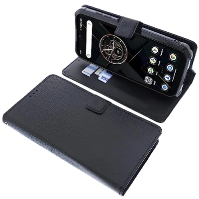 Immagine di foto kontor Custodia a libro compatibile con Oukitel WP22 cover di colore nero