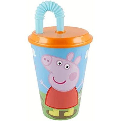 Immagine di ALMACENESADAN 2749; Bicchiere con canna; Prodotto in plastica; Privo BPA; Riutilizzabile; Capacità 430 ml