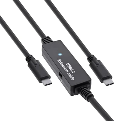 Immagine di InLine® Cavo attivo USB 3.2 Gen.1, spina C a C, nero, 15 m