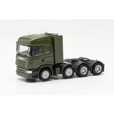 Immagine di Herpa modello di camion Scania R09 Highline Trattore pesante a 4 assi &quot;Bundeswehr&quot;, in scala 1:87, pezzo da collezione, tedesco, statuetta plastica