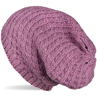 Immagine di styleBREAKER Cuffia Beanie in Maglia Unisex a Grossa, Lunga, Invernale 04024158, Colore:Mauve