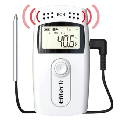 Immagine di Elitech Data Logger Riutilizzabile Registratore di Dati Temperatura USB, Sensore Ampia Gamma Misure, USB Schermo a LCD RC 4