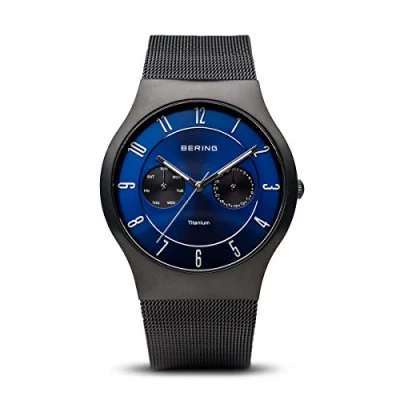 Immagine di BERING Uomo Analogico Quarzo Titanium Orologio con Cinturino in Acciaio Inossidabile e Vetro Zaffiro