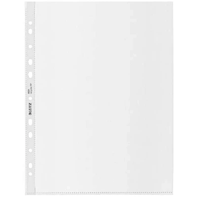 Immagine di Leitz Busta Perforata in Plastica, Formato A4 Maxi, Confezione da 25, Capacità 80 Fogli, Spessore 100 Micron, 100% Riciclabile, Ecologico, Gamma Recycle, Trasparente, 40210003