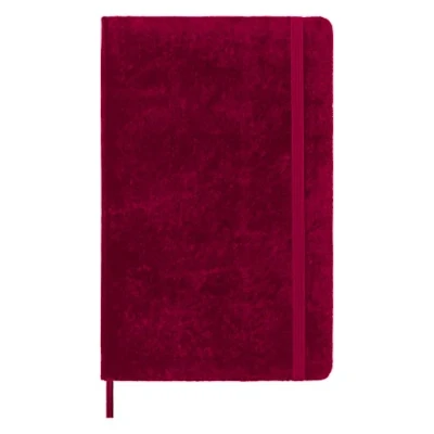 Immagine di Moleskine Taccuino a Righe, Edizione Limitata Collezione Velvet, Copertina Rigida in Velluto e Chiusura ad Elastico, Colore Rosa, Formato Large, 144 Pagine